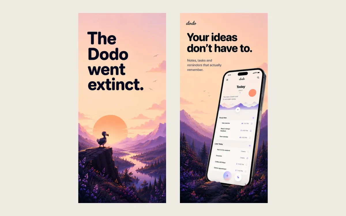 Two Dodo App Store screenshots
